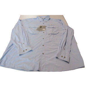 Guide Series Men UPF 50 Pretty Sky Blue Long Sleeve Vent Fish 3XL NEW TAGS